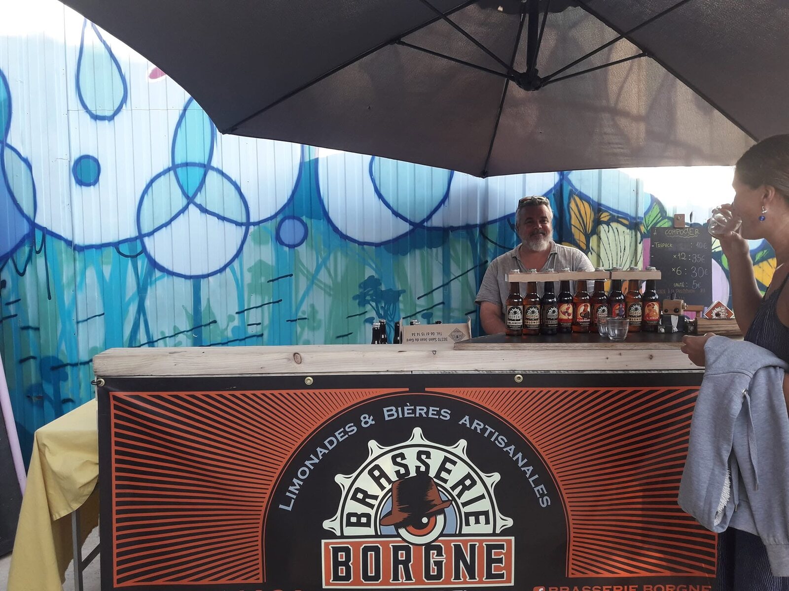 Stand Brasserie Borgne sur un marché
